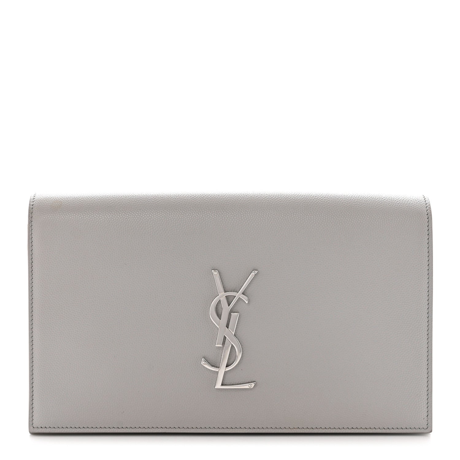 Saint Laurent Grain De Poudre Classic Monogram Kate Clutch Souris 1 of 10