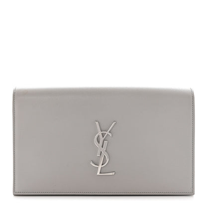 Saint Laurent Grain De Poudre Classic Monogram Kate Clutch Souris 1 of 10