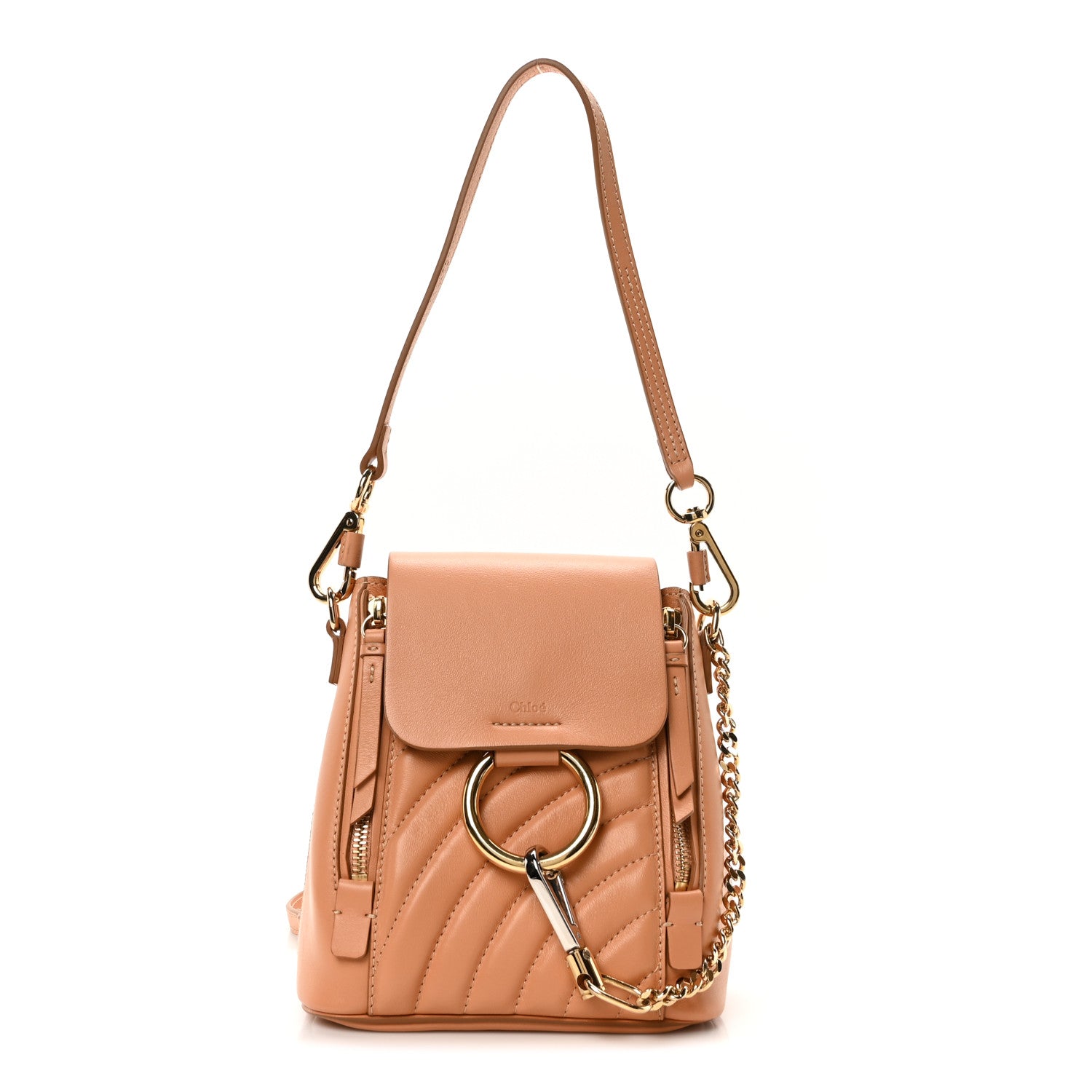 Chloe Calfskin Quilted Mini Faye Backpack Blushy Pink 1 of 10
