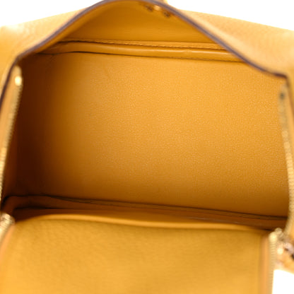 Hermes Taurillon Clemence Mini Lindy 20 Sun 5 of 11