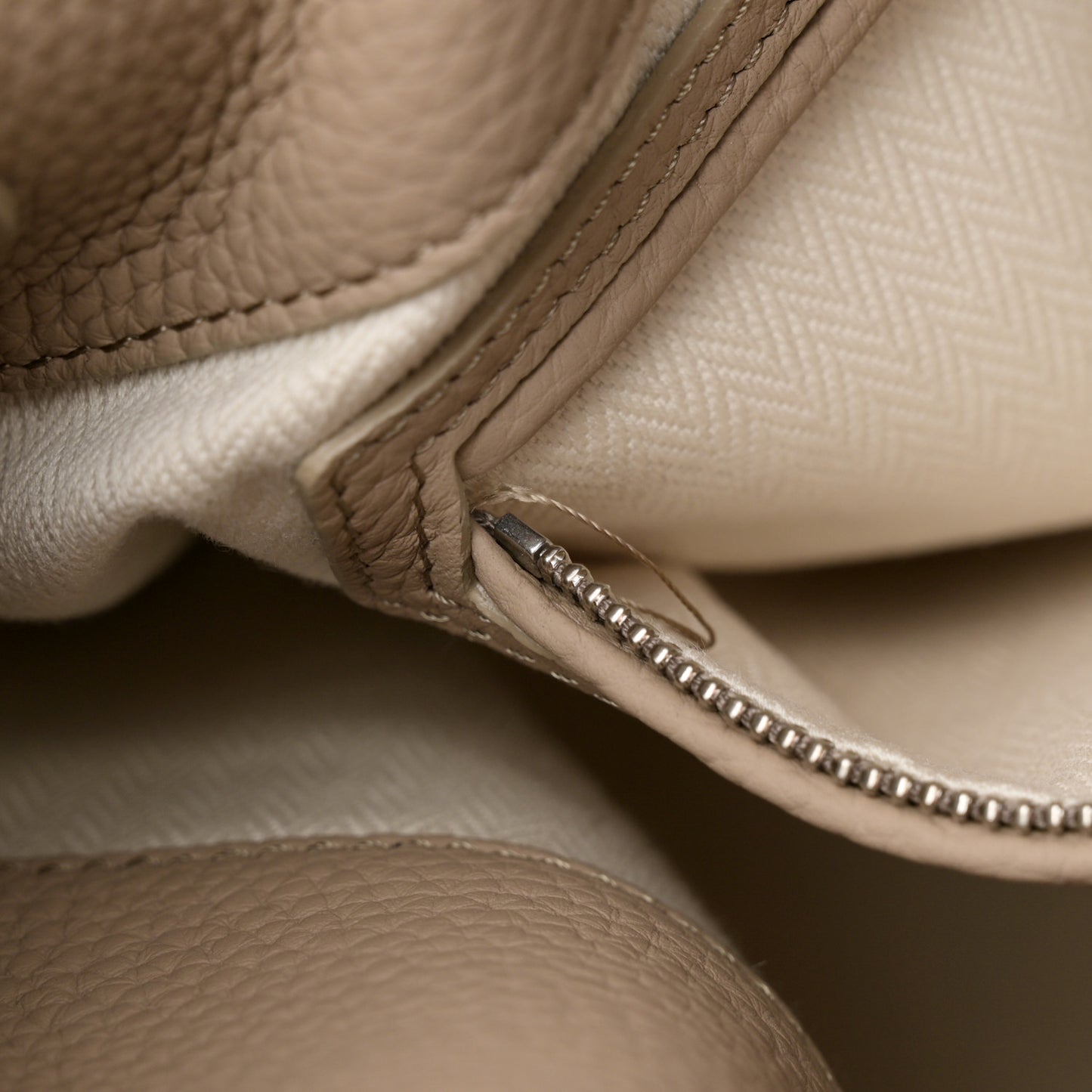 Matte Grained Calfskin Soft Margaux 15 Dark Taupe