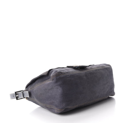 Fendi Denim Mama Baguette Blue 4 of 10