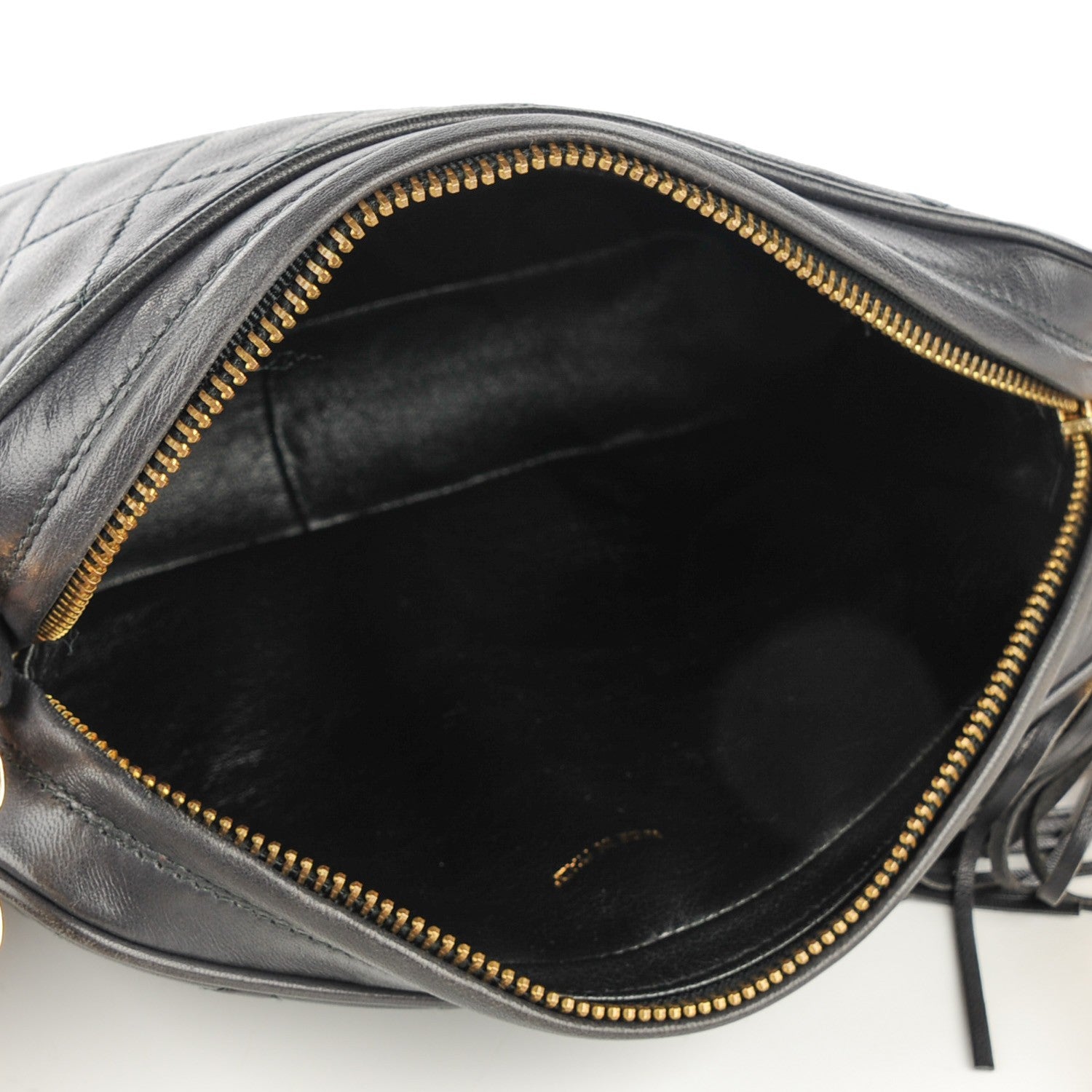 Chanel Lambskin Quilted Tassel Camera Case Dark Grey 5 of 7