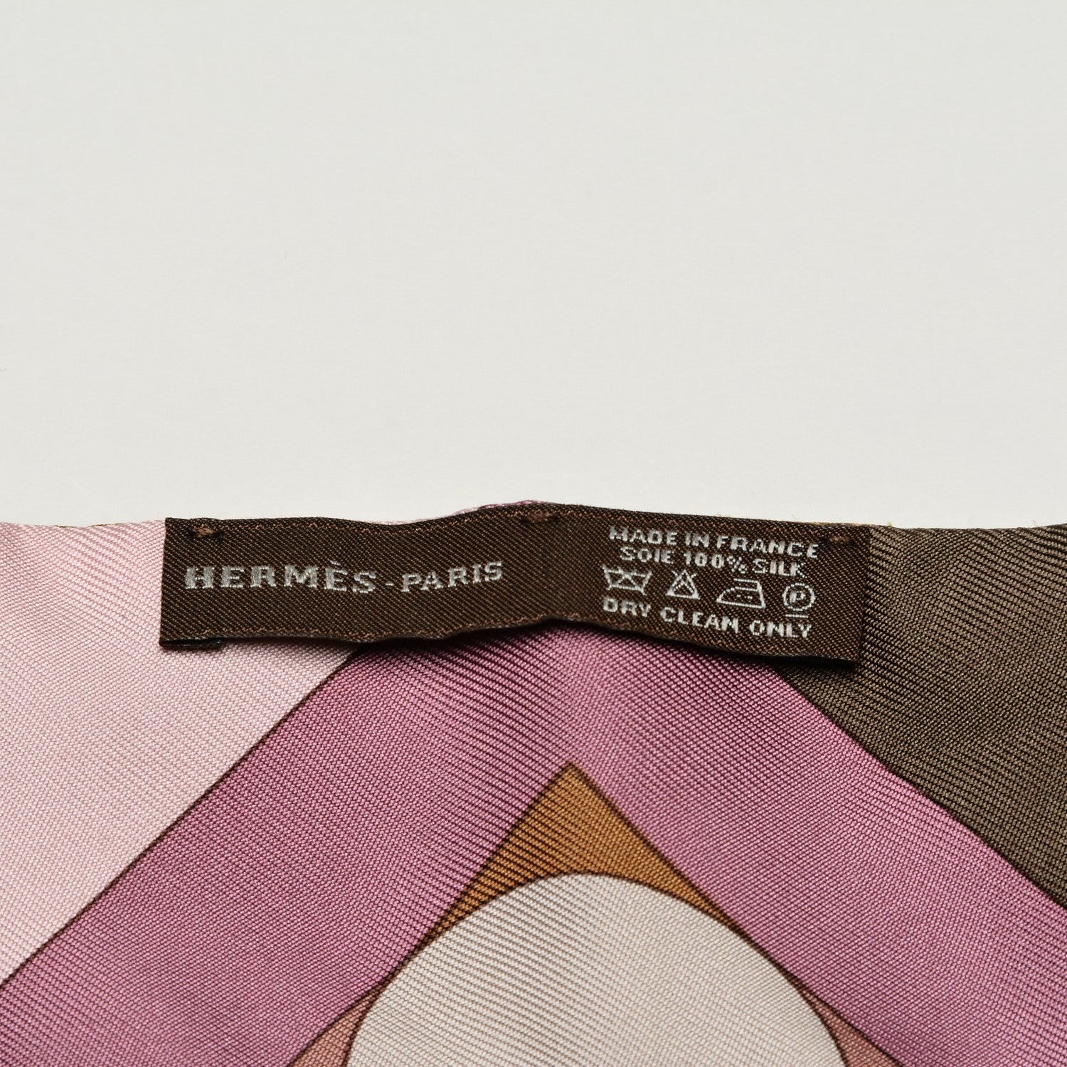 Hermes Silk La Rose Des Vents Twilly Camel Saumon Violine 3 of 3