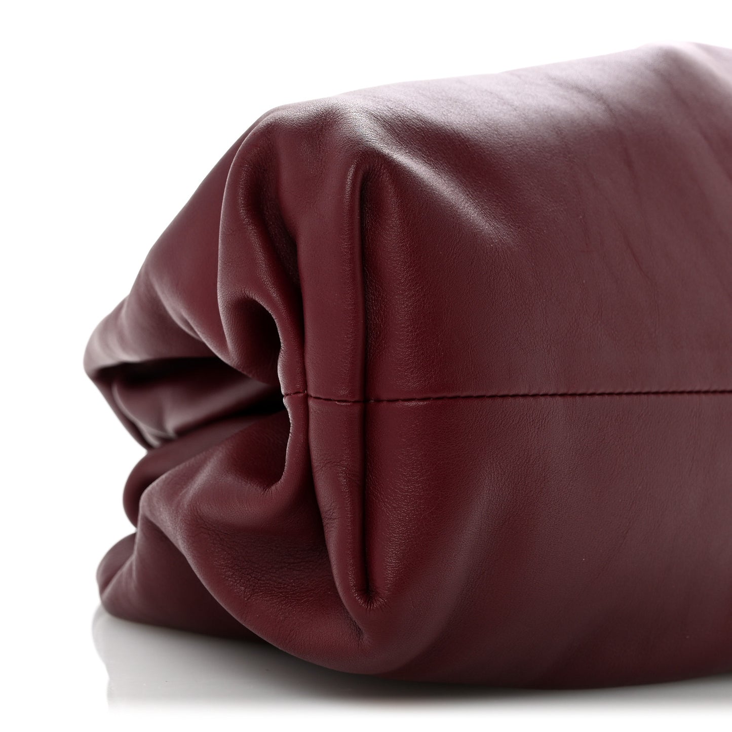 Smooth Butter Calf The Pouch Oversized Clutch Bordeaux