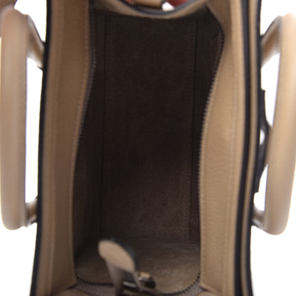 Celine Drummed Calfskin Nano Luggage Dune 5 of 10