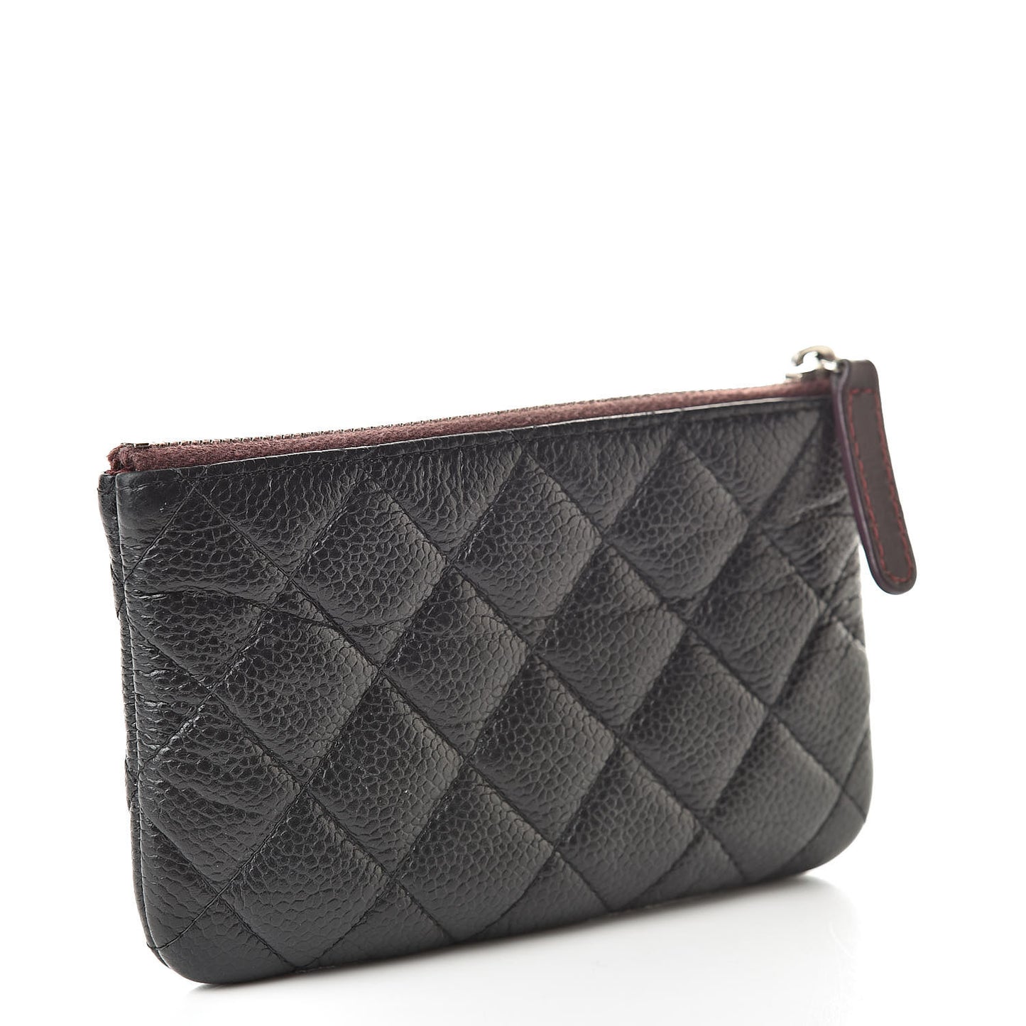 Caviar Quilted Small Cosmetic Case Black