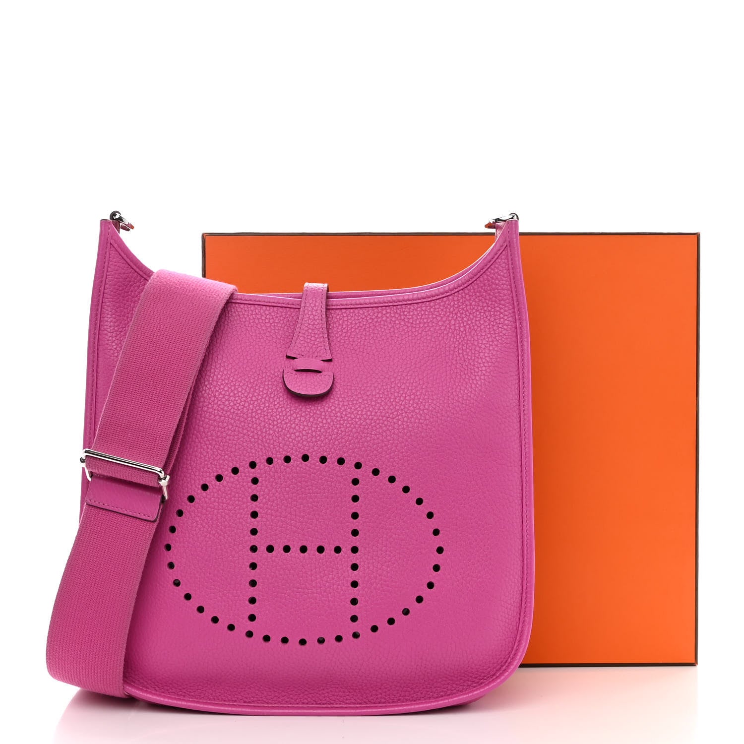 Hermes Taurillon Clemence Evelyne III PM Magnolia 12 of 12