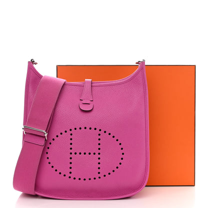 Hermes Taurillon Clemence Evelyne III PM Magnolia 12 of 12