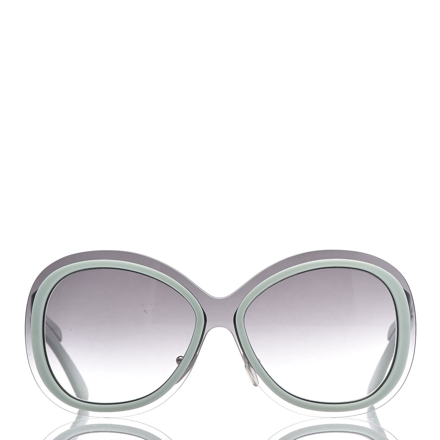 Louis Vuitton Acetate Two-Tone Frame Flore Sunglasses Z0452U Green 2 of 8