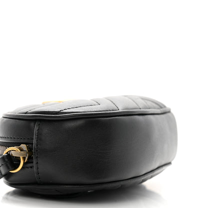 Gucci Calfskin Matelasse GG Marmont Belt Bag 105 42 Black 9 of 15