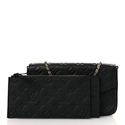 Louis Vuitton Empreinte Pochette Felicie Chain Wallet Black 3 of 13