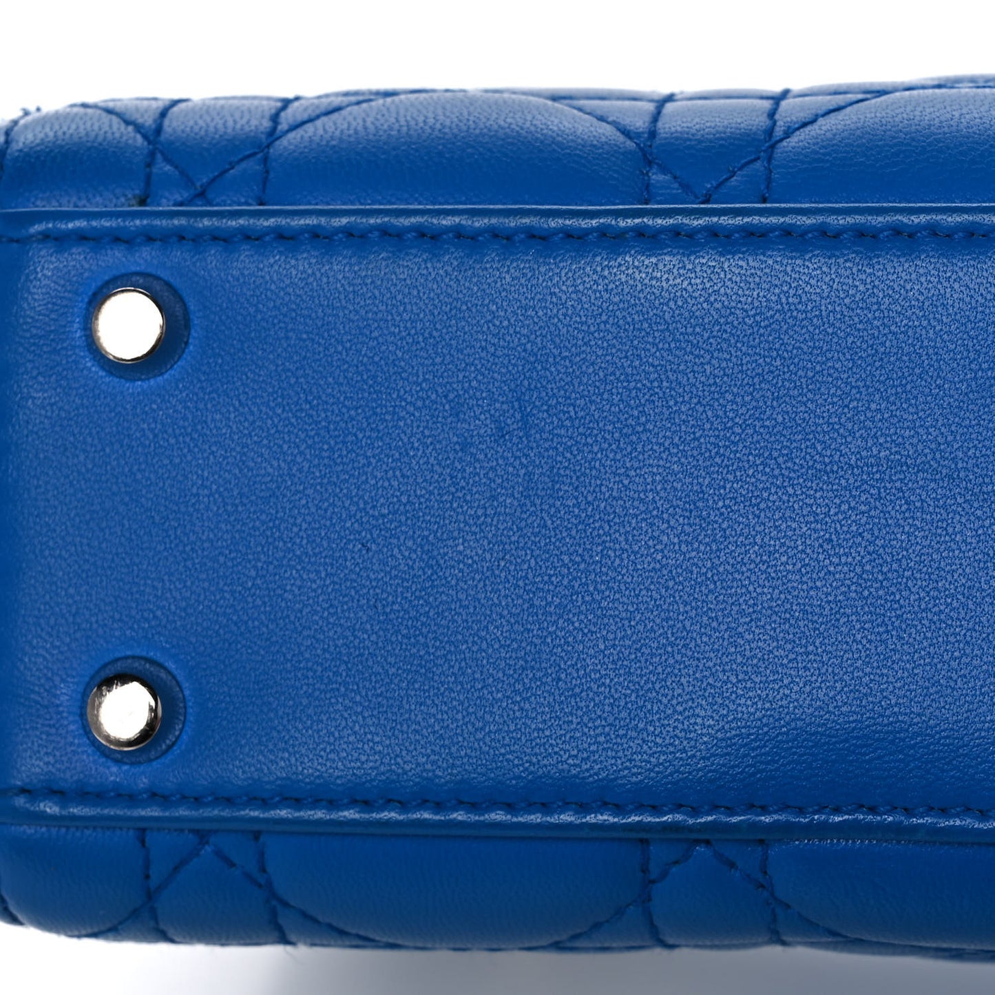 Lambskin Cannage Mini Lady Dior Blue