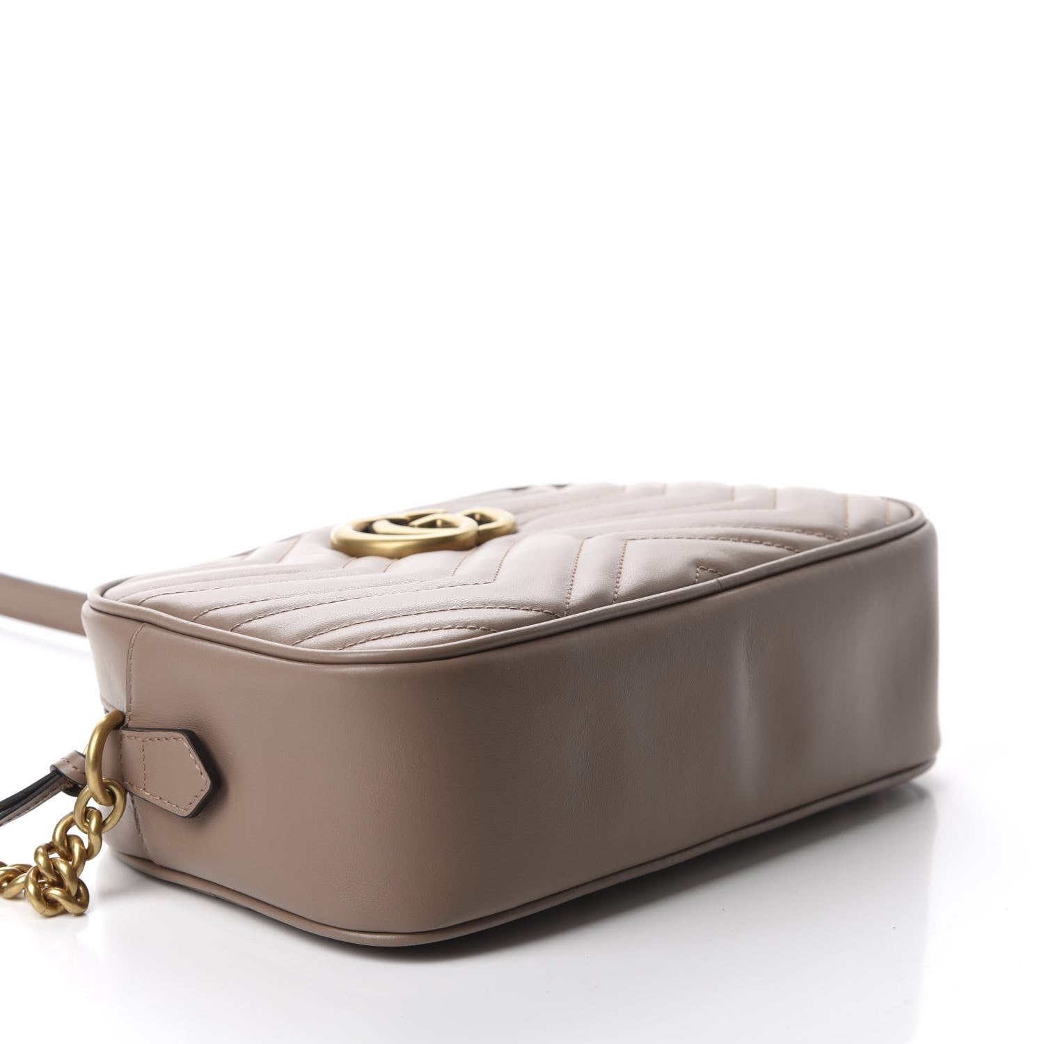 Gucci Calfskin Matelasse Small GG Marmont Chain Shoulder Bag Porcelain Rose 4 of 10