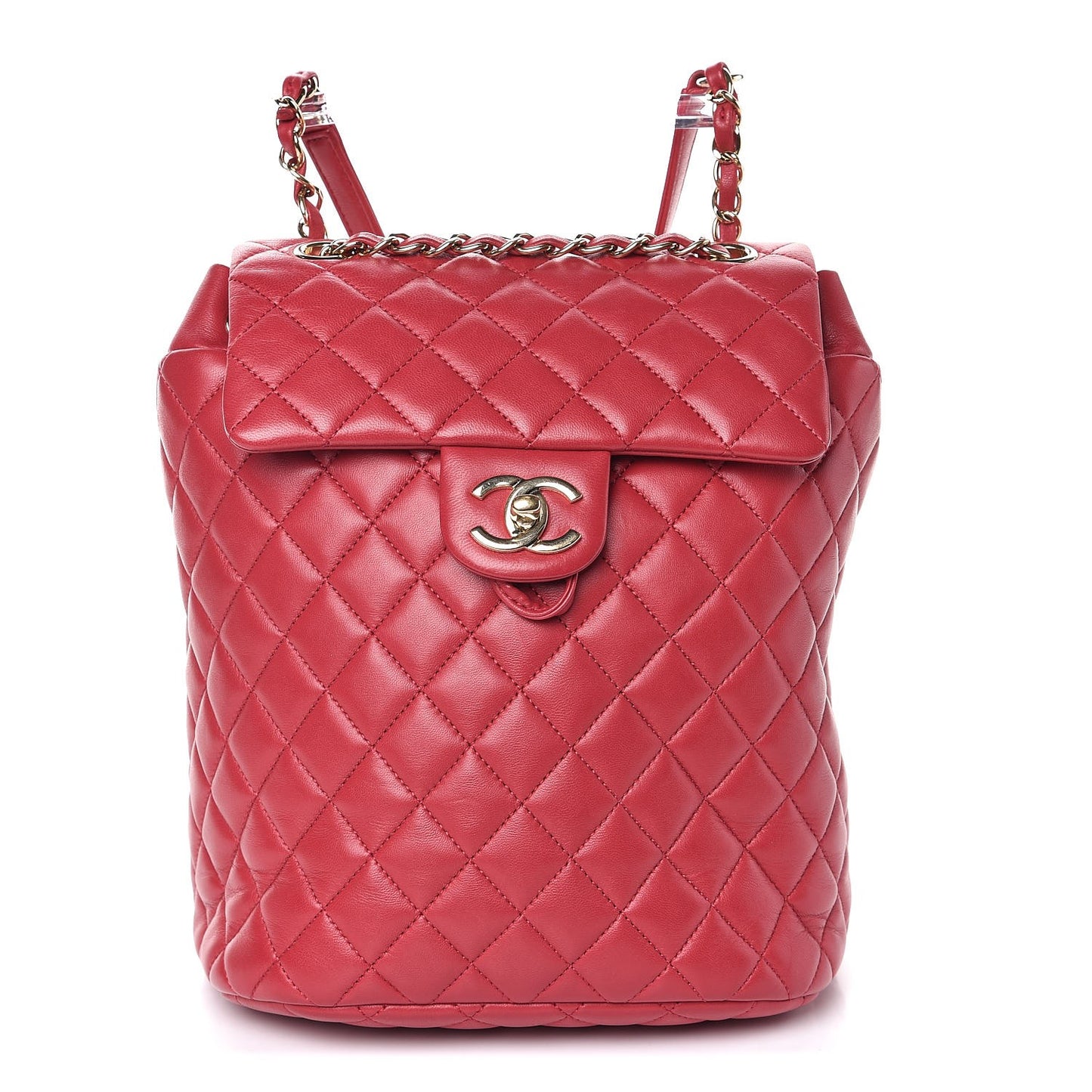 Lambskin Quilted Small Urban Spirit Backpack Dark Pink