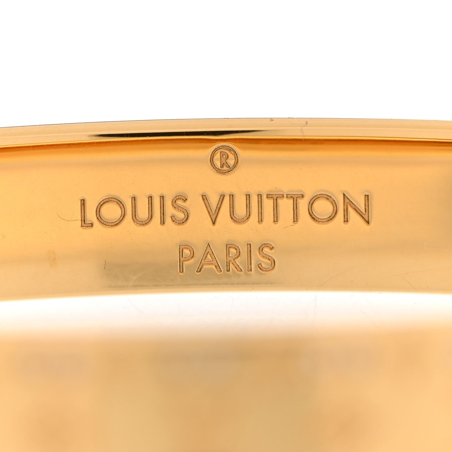 Brass Crystal Monogram Nanogram Strass Cuff M Gold