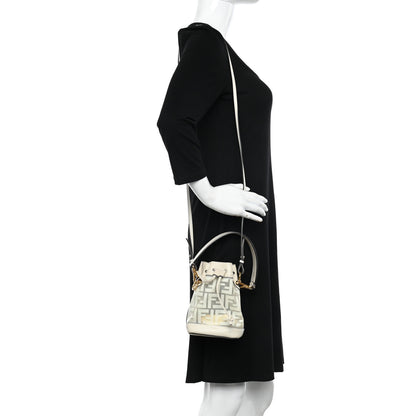 Fendi TPU FF Vitello Grace F is Fendi Mini Mon Tresor Bucket Bag White 2 of 9
