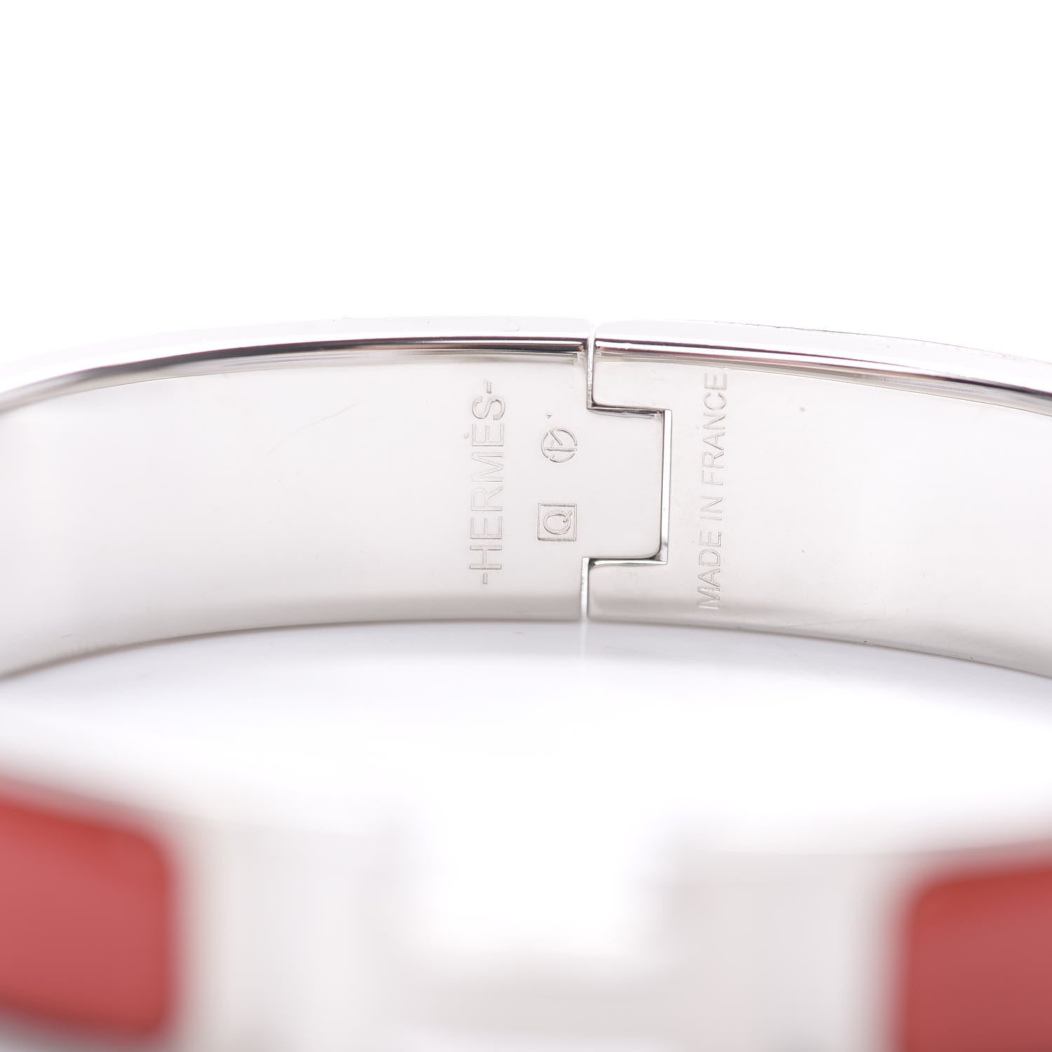 Hermes Enamel Narrow Clic Clac H Bracelet PM Brique 4 of 7