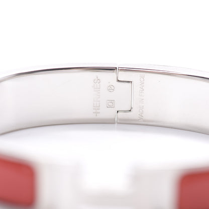 Hermes Enamel Narrow Clic Clac H Bracelet PM Brique 4 of 7