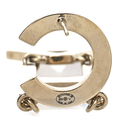 Chanel Metal Cha-Nel Logo Drop Earrings Gold 4 of 4