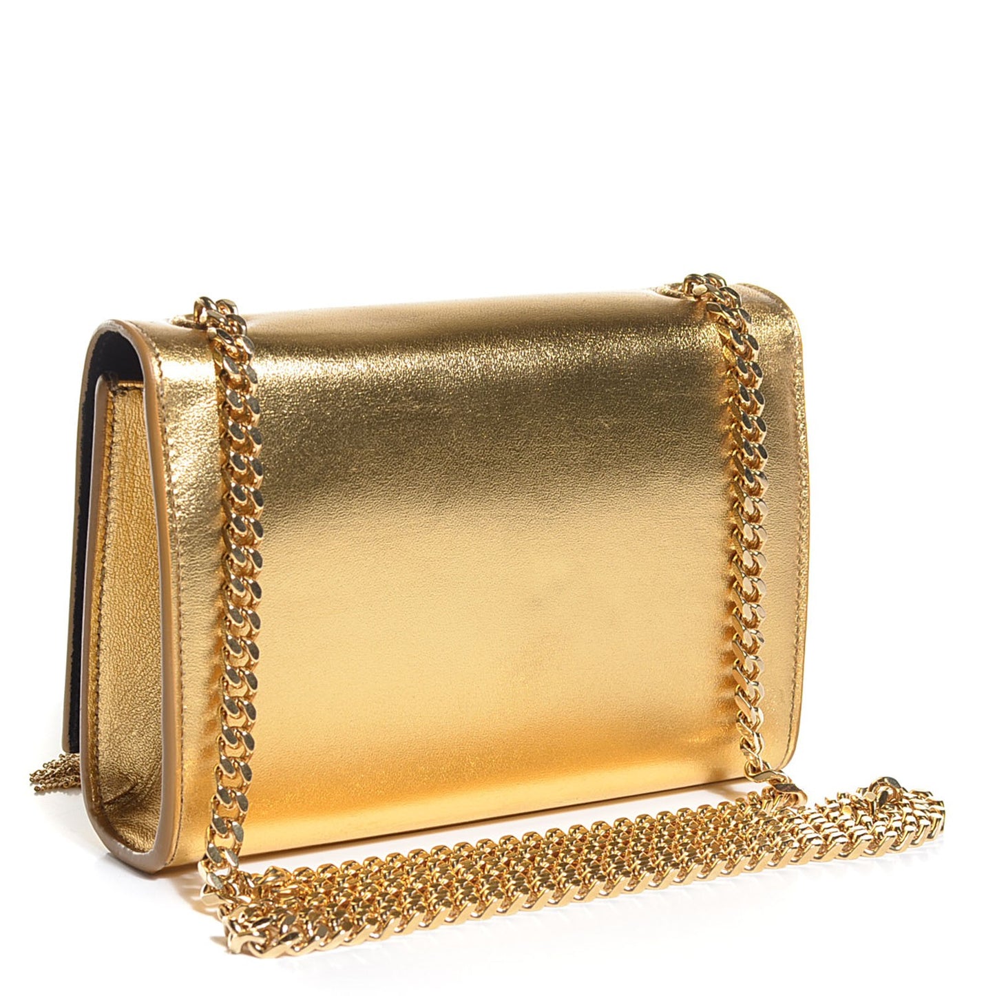 Calfskin Small Classic Monogram Kate Tassel Satchel Gold