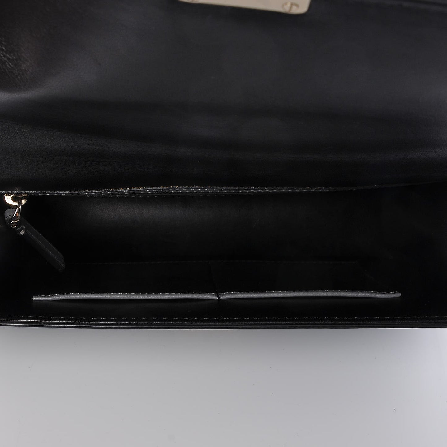 Vitello Tri-Color Medium Glam Lock Rockstud Flap Grey Blue Black