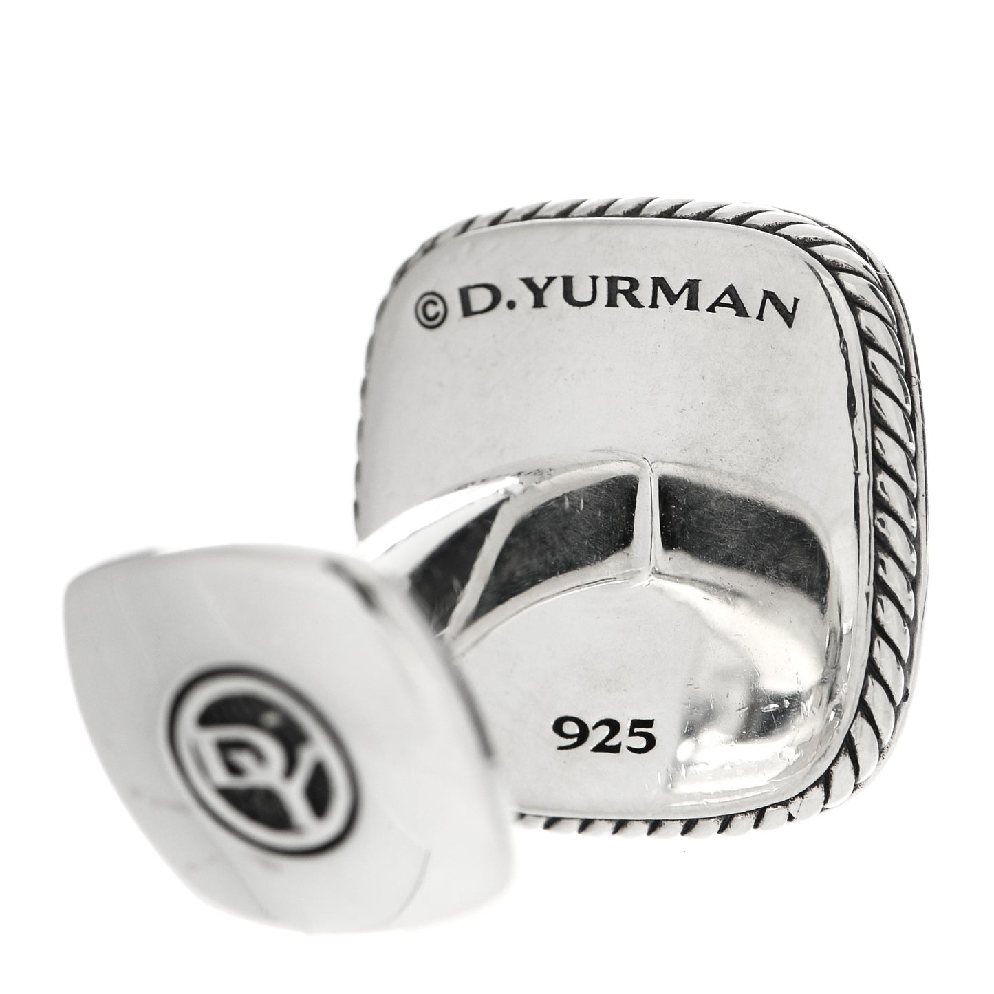 Sterling Silver Streamline Cushion Cufflinks