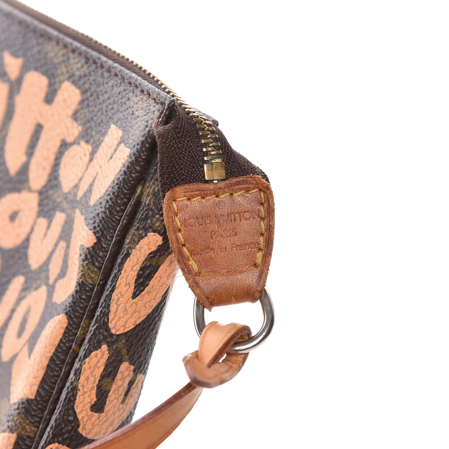 Monogram Graffiti Pochette Accessories Peach