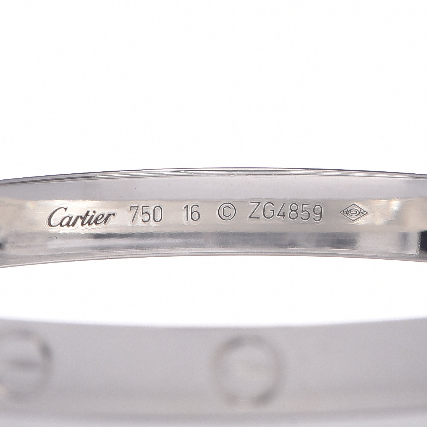 Cartier 18K White Gold LOVE Bracelet 16 4 of 5