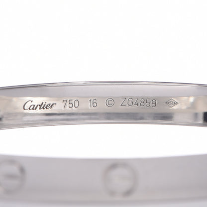 Cartier 18K White Gold LOVE Bracelet 16 4 of 5