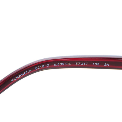 Chanel Chain Sunglasses 5210-Q Red 4 of 5