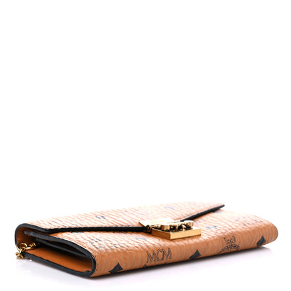MCM Visetos Large Patricia Wallet On Chain Cognac 4 of 7