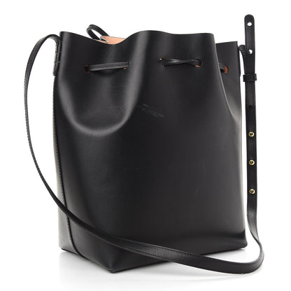 Mansur Gavriel Vegetable Tanned Calfskin Bucket Bag Black Ballerina 3 of 12
