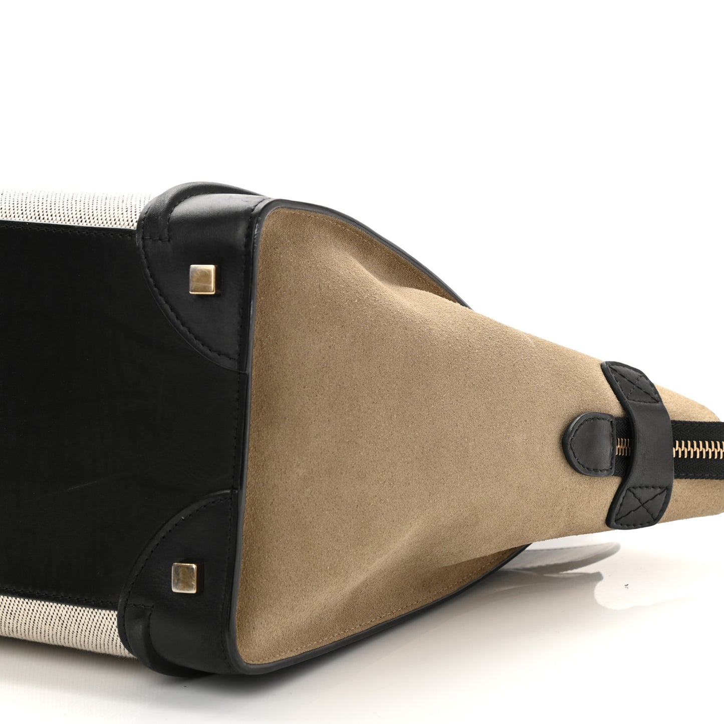 Canvas Smooth Calfskin Suede Mini Tri-Color Luggage