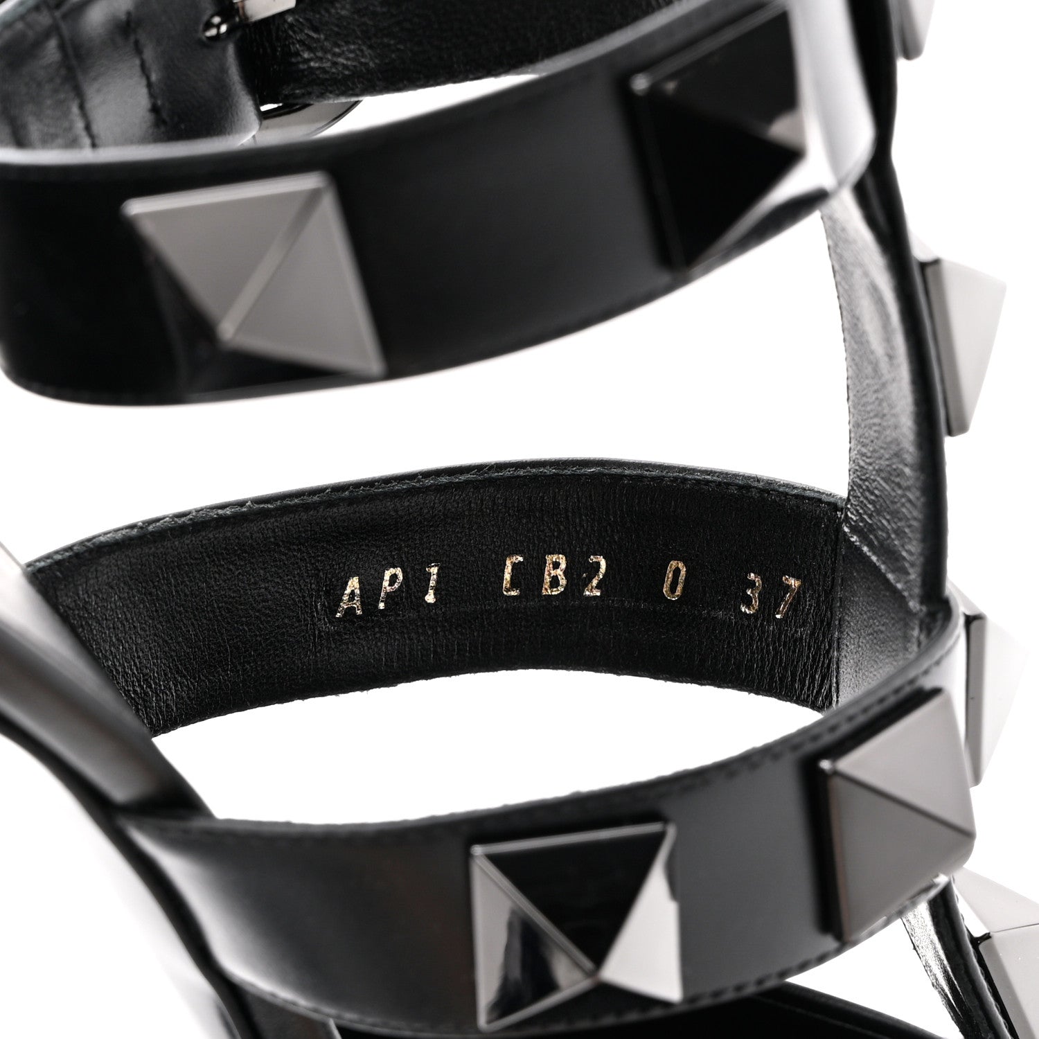 Valentino Garavani Calfskin Monochrome Roman Stud Ankle Strap 80mm Pumps 37 Black 8 of 10