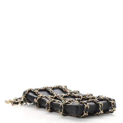 Chanel Lambskin Tech Me Out Clutch With Chain Black 4 of 11