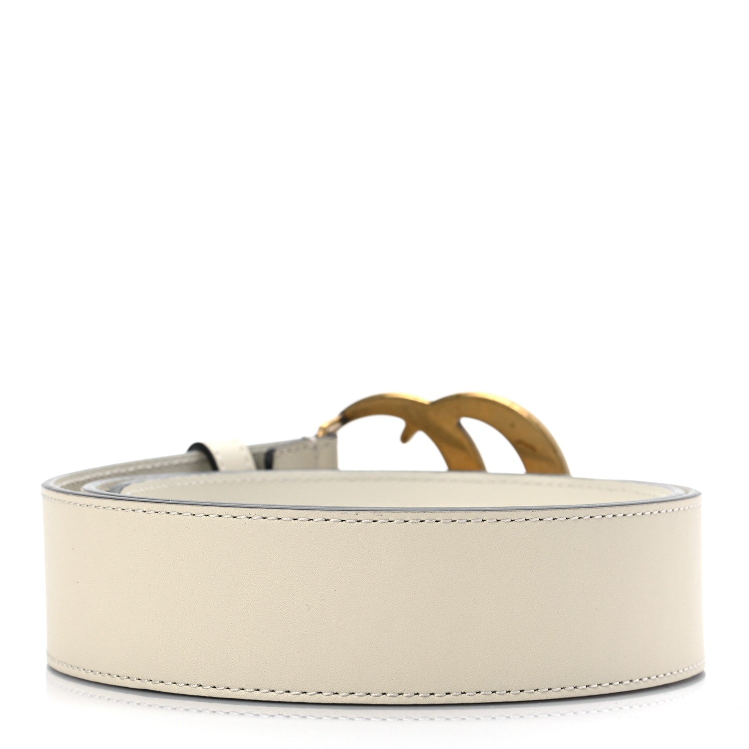 Gucci Calfskin Double G 40mm Belt 85 34 Mystic White 2 of 5