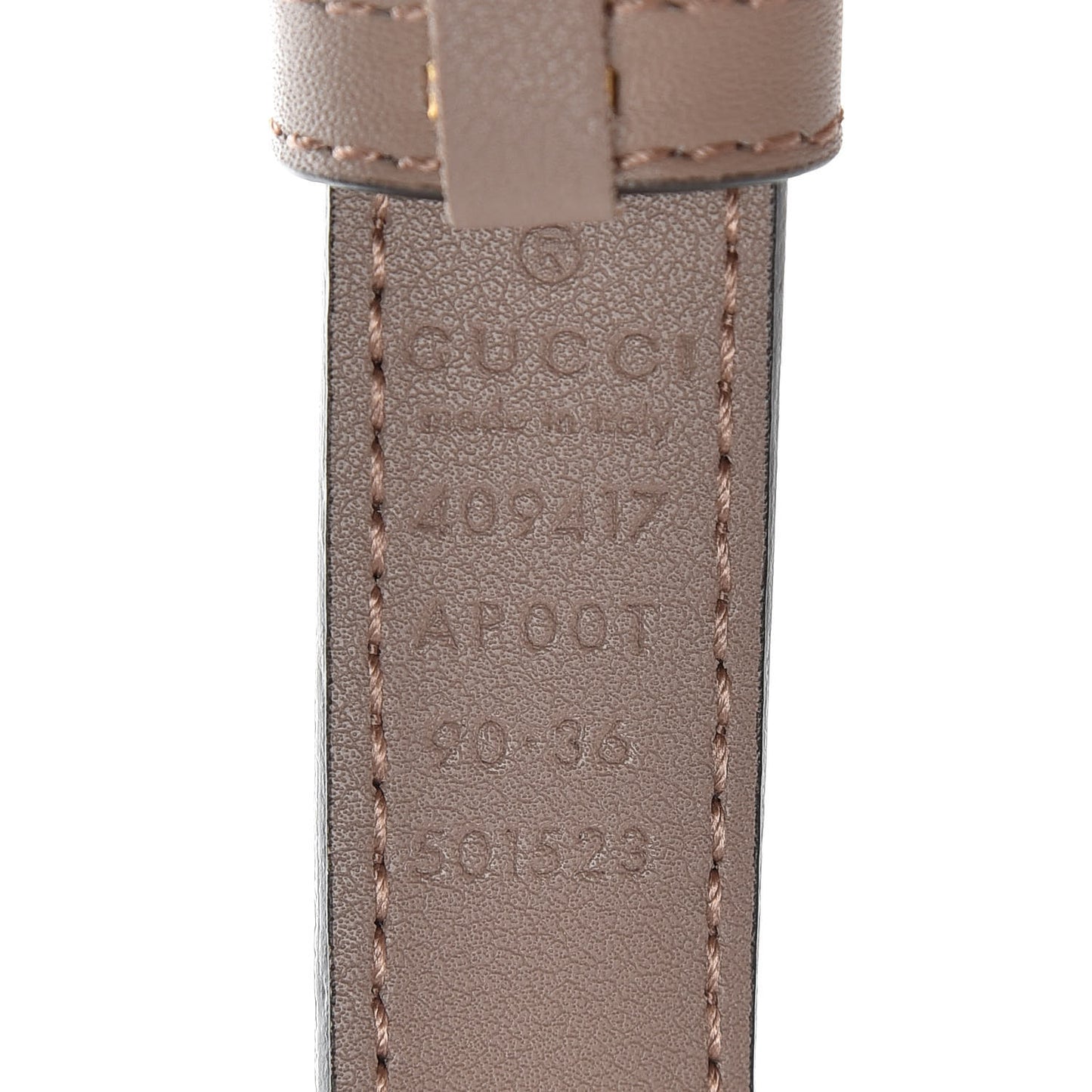 Calfskin Double G 20mm Belt 90 36 Porcelain Rose