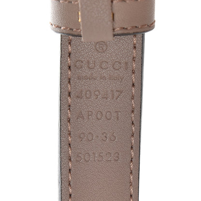 Gucci Calfskin Double G 20mm Belt 90 36 Porcelain Rose 6 of 7