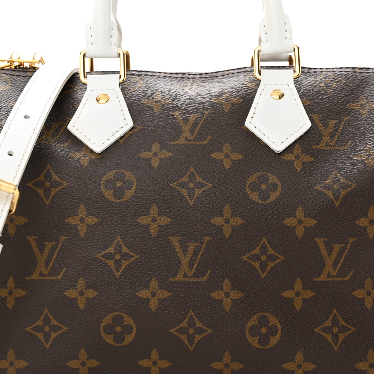 Monogram LV Match Speedy Bandouliere 25 White