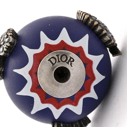 Christian Dior Crystal Mise En Dior Tribal Earrings Matte Blue 4 of 4