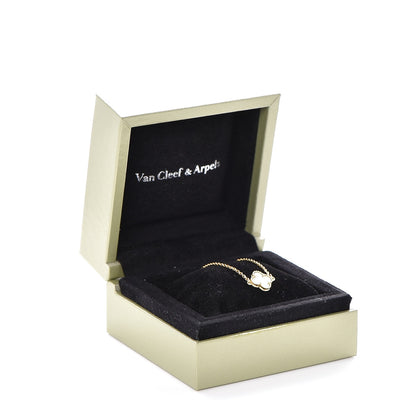 Van Cleef & Arpels 18K Yellow Gold Mother of Pearl Sweet Alhambra Bracelet 6 of 6