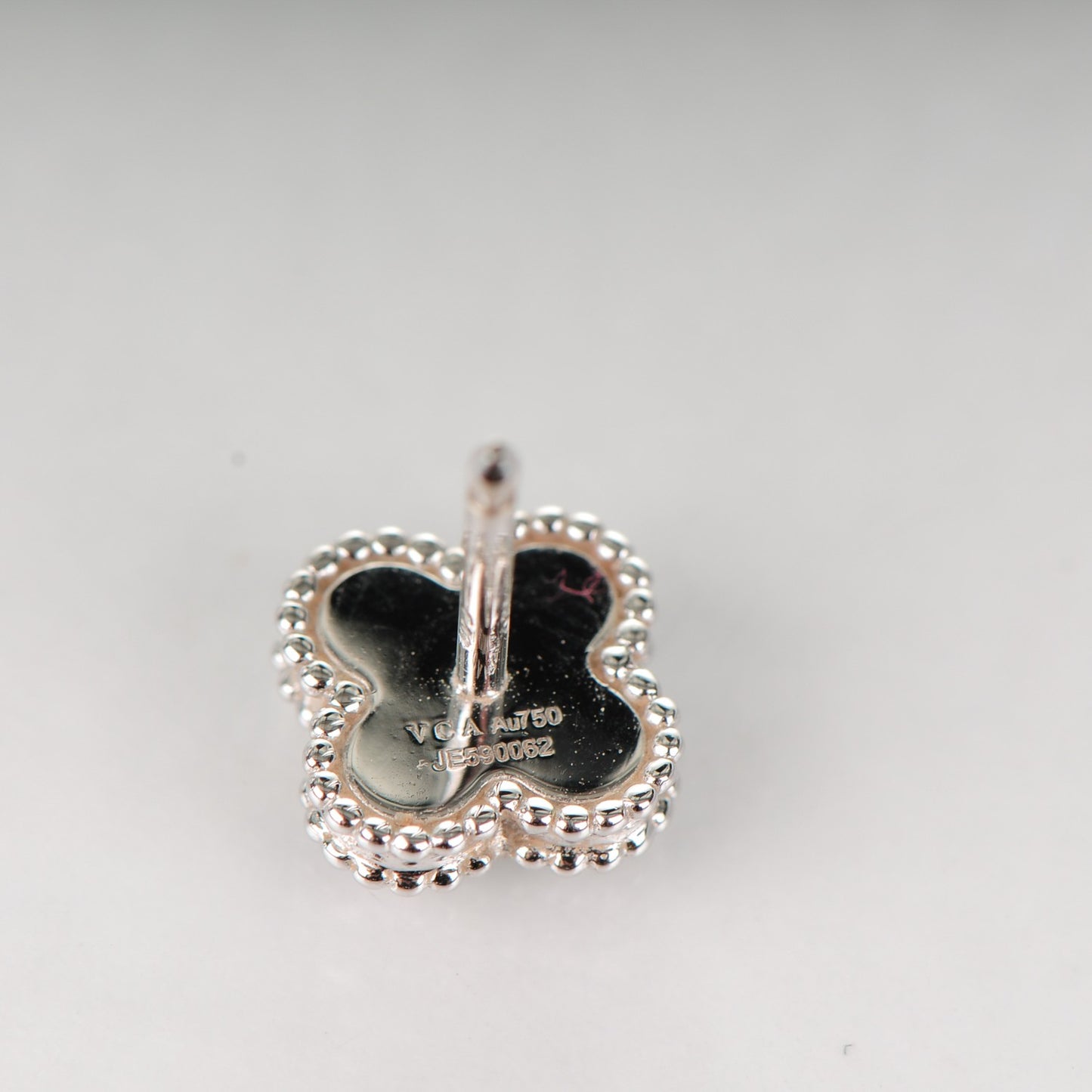 18K White Gold Mother of Pearl Sweet Alhambra Earrings
