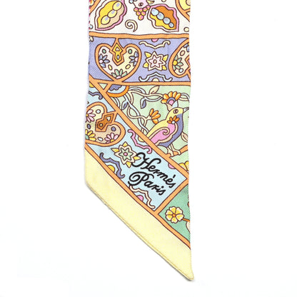 Hermes Silk Au Pays Des Oiseaux Fleurs Twilly 4 of 4