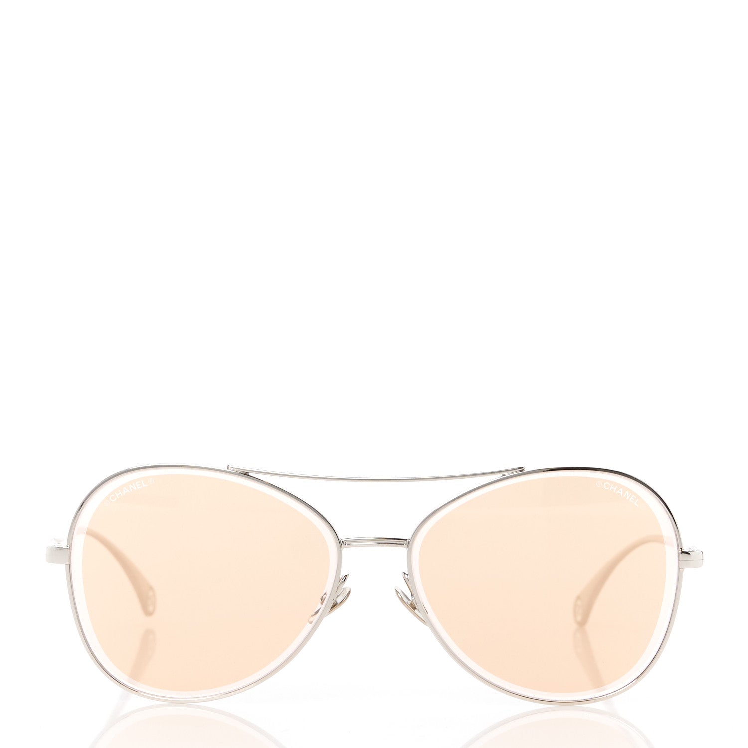 Chanel Metal Pilot Sunglasses 4260 Silver 2 of 8