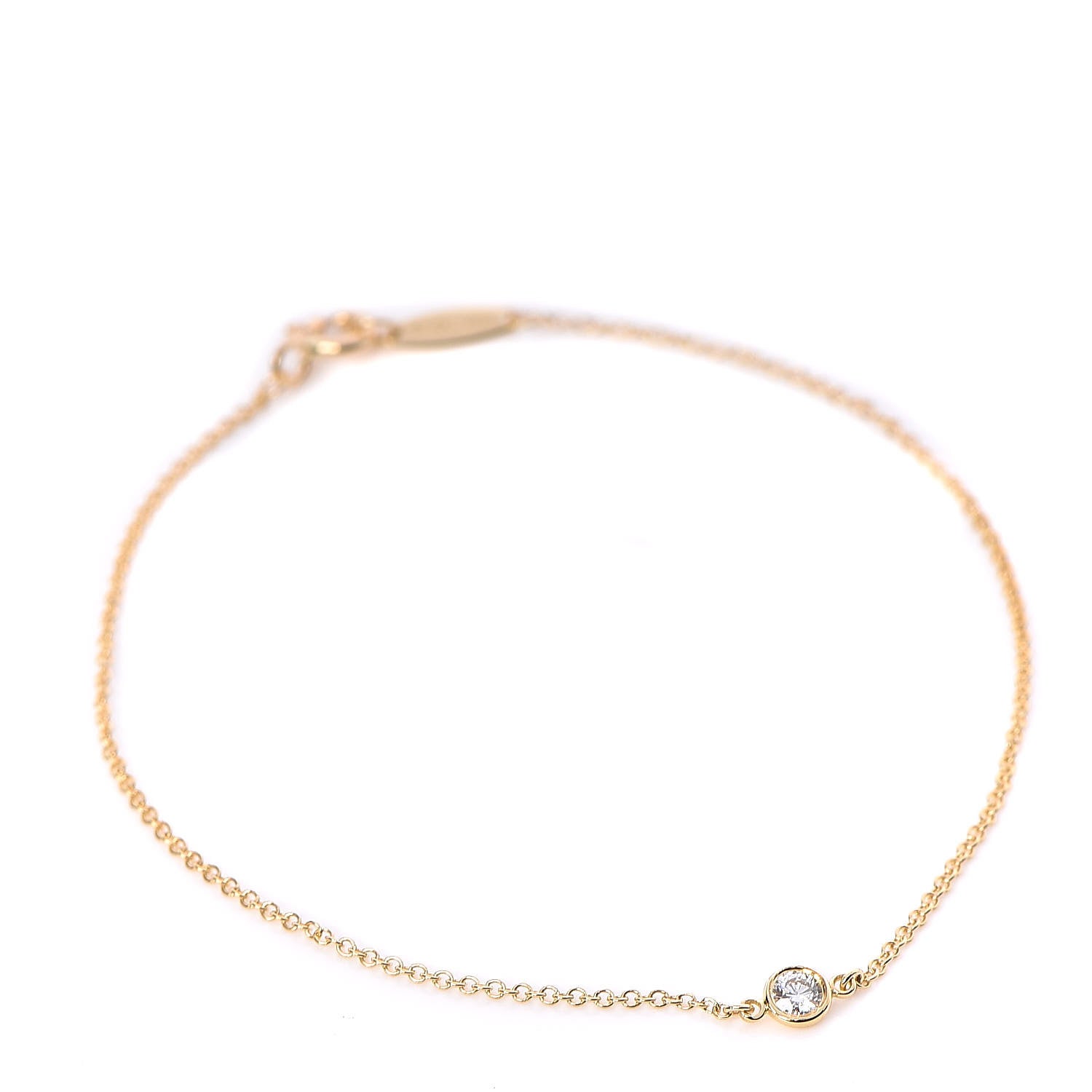 Tiffany 18K Yellow Gold Diamond .08ct Elsa Peretti Diamonds by the Yard Bracelet 1 of 5
