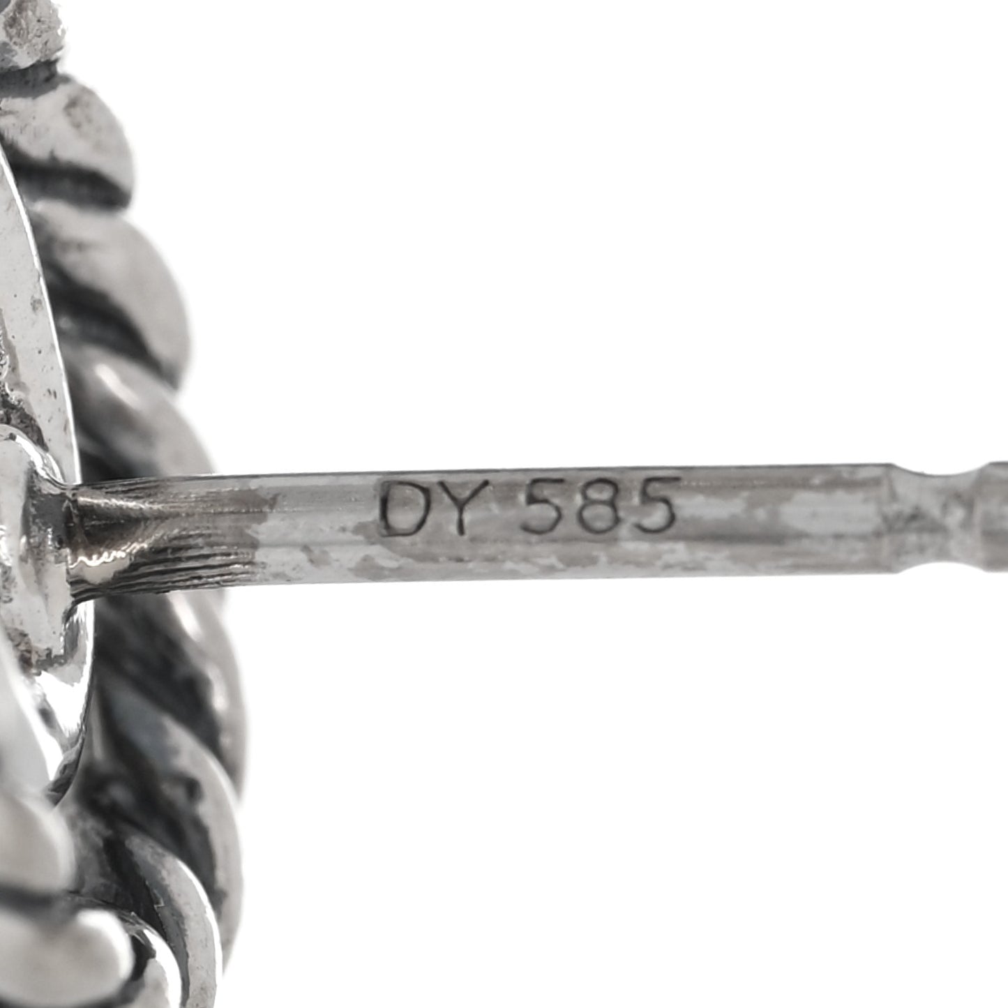 Sterling Silver Diamond Cable Classic Teardrop Earrings