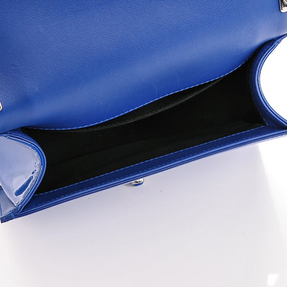Chanel Patent Calfskin Quilted Small Boy Flap Plexiglass Bright Blue 5 of 7
