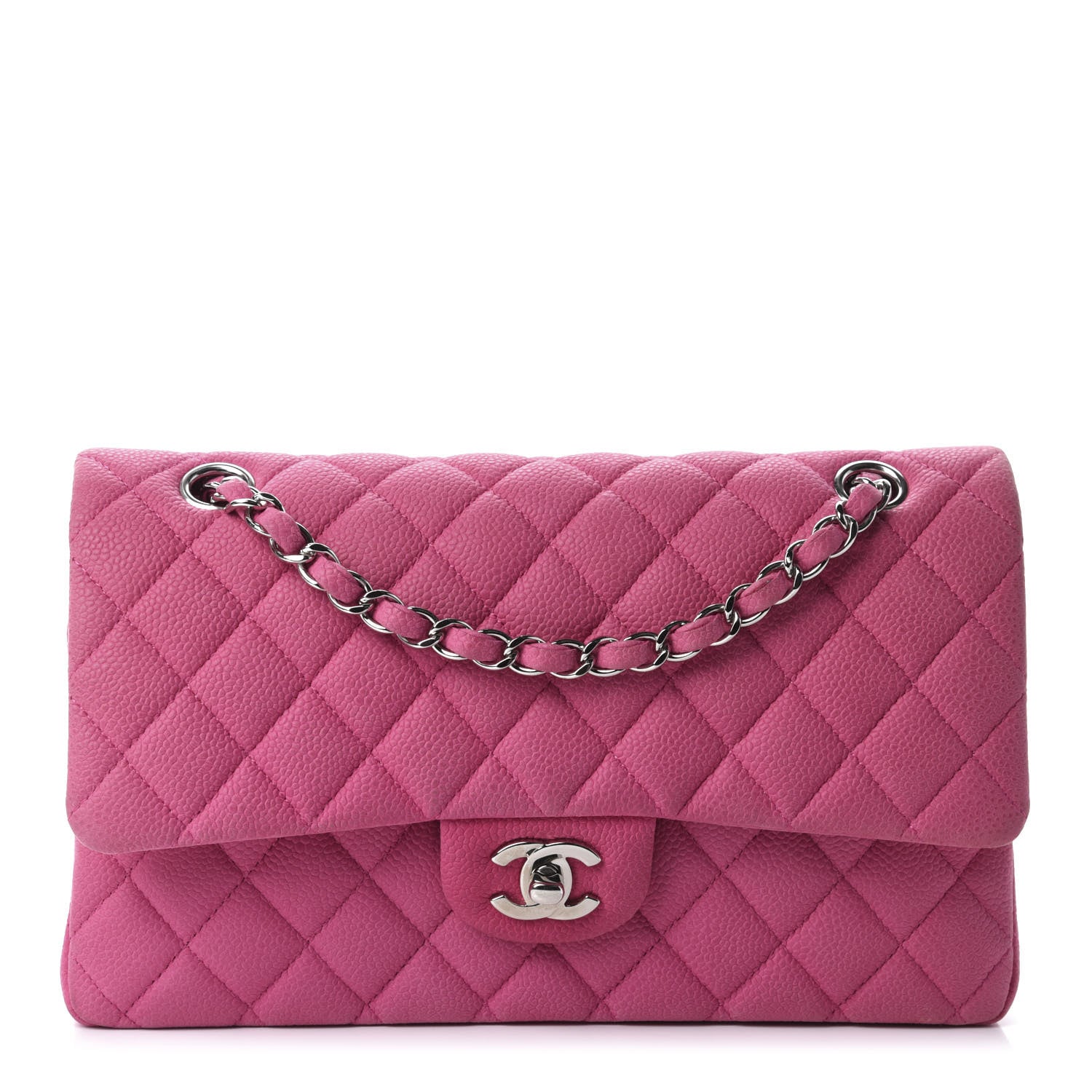 Chanel Iridescent Caviar Quilted Medium Double Flap Pink 1 of 11