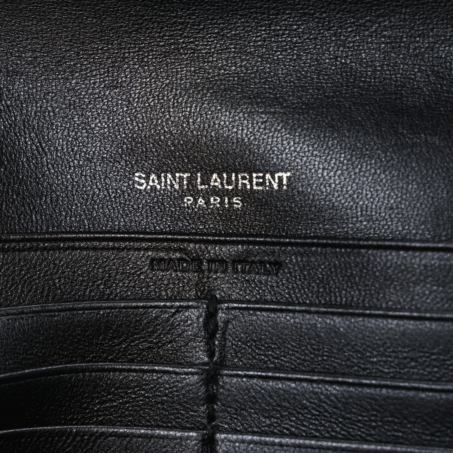 Saint Laurent Lambskin Y Quilted Monogram Large Loulou Flap Wallet Black 6 of 7